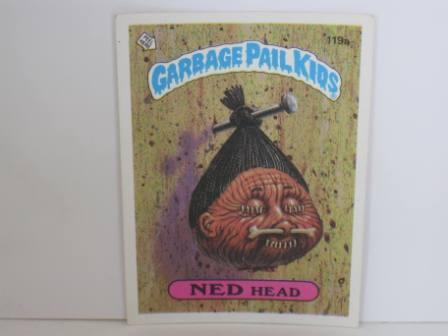 119a NED Head 1986 Topps Garbage Pail Kids Card